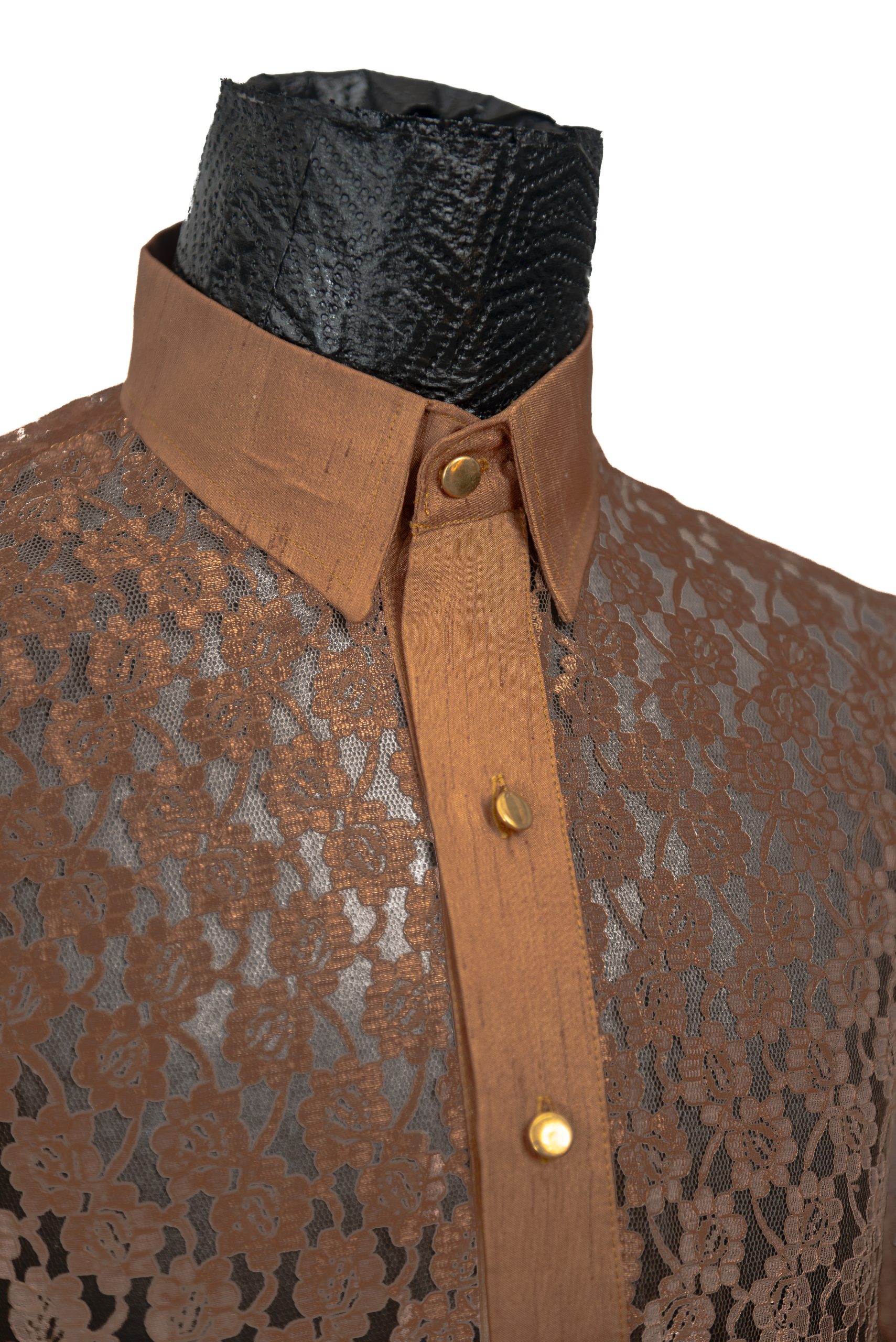 Brown Lace Shirt - Image 2